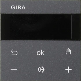 Gira System 3000 Raumtemperaturregler BT Anthrazit, Wandthermostat