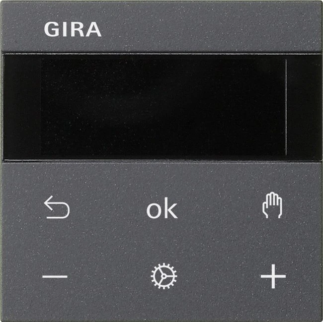 Gira System 3000 Raumtemperaturregler BT Anthrazit, Wandthermostat