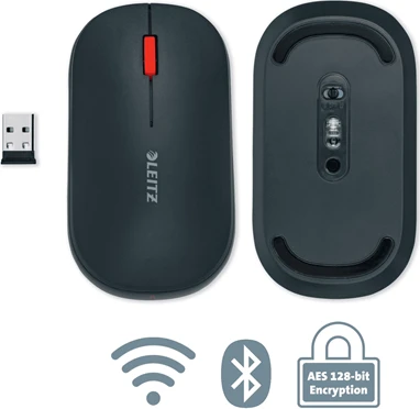 Leitz Cosy SureTrack kabellose Maus schwarz, USB/Bluetooth
