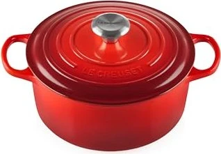 Le Creuset Signature Gusseisen Bräter rund 24cm 4.2l kirschrot