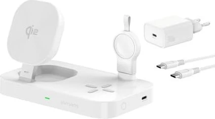 4smarts Qi2 Ladestation Trident mit Charger für Samsung Watch weiß