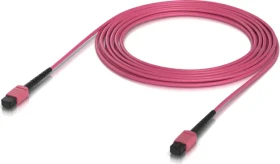 Ubiquiti UniFi MPO-12 Typ B female 100G Patchkabel, OM4, 1x MPO Stecker/1x MPO Stecker, 5m, rosa