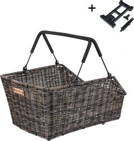 Basil Cento Rattan Look MIK Fahrradkorb braun