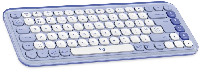 Logitech POP Icon Keys, Lilac & Off-White, Logi Bolt, USB/Bluetooth, UK
