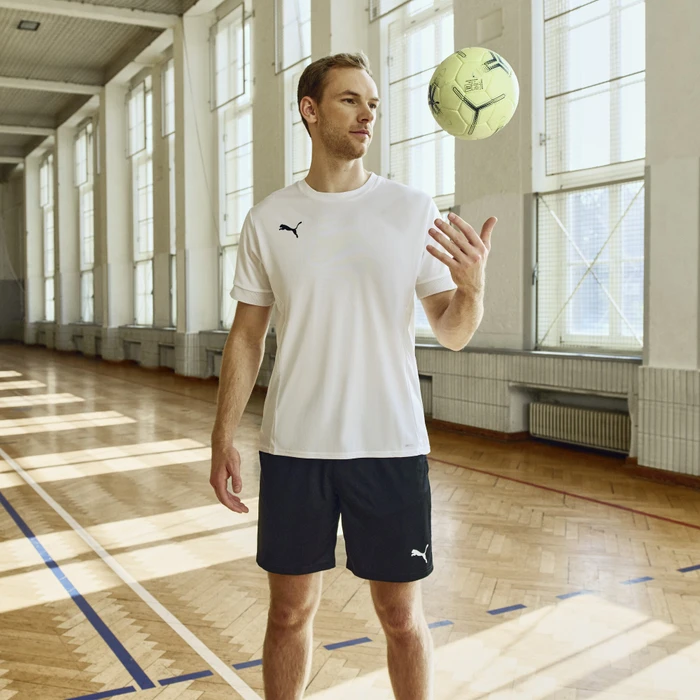Puma teamLIGA Funktionsshirt kurzarm weiß/schwarz (Herren)