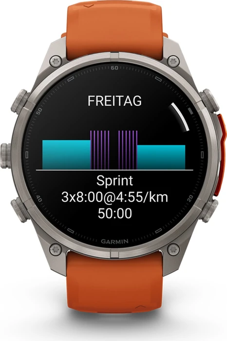 Garmin Fenix 9 Pro inReach 47mm titanium/autumn orange-spark orange