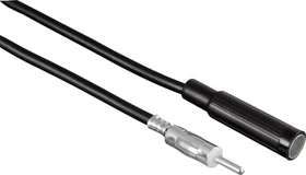 Hama Antennenkabel Antennenstecker DIN - Antennenkupplung DIN, 1.50m, schwarz (00043622)