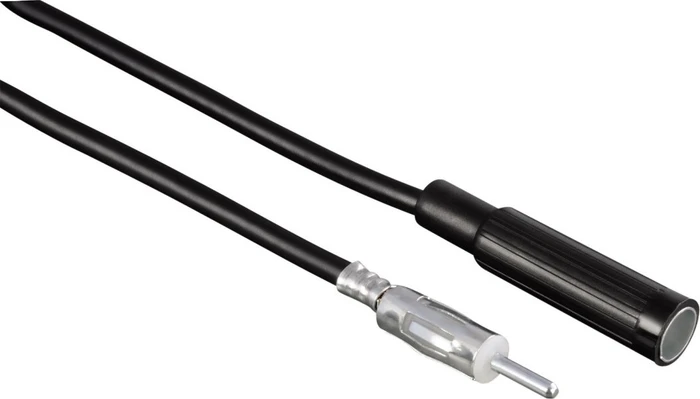 Hama Antennenkabel Antennenstecker DIN - Antennenkupplung DIN, 1.50m, schwarz