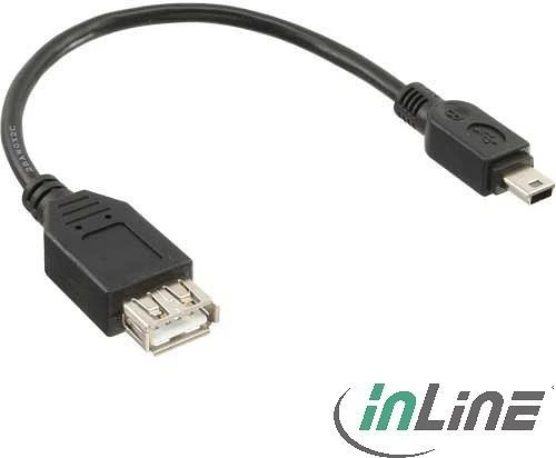InLine Mini-USB auf USB-A, 0.2m