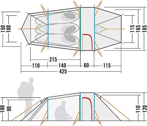 Tatonka Grönland 3 Tunnelzelt