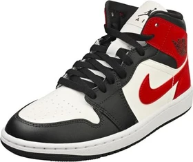Nike Air Jordan 1 Mid sail/off noir/white/gym red (Damen)