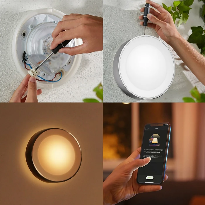 Philips Hue White and Color Ambiance Daylo Wandleuchte edelstahl