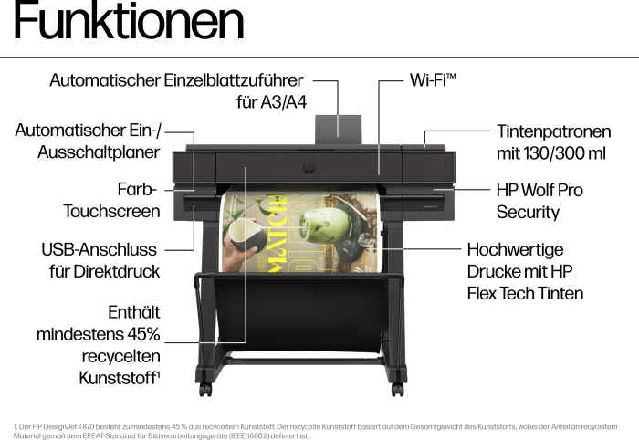 HP DesignJet T870, 24"