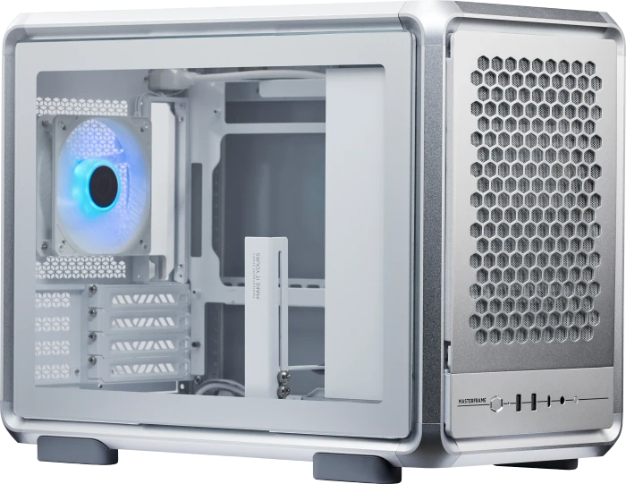 Cooler Master MasterFrame 400 Mesh, silber, Glasfenster