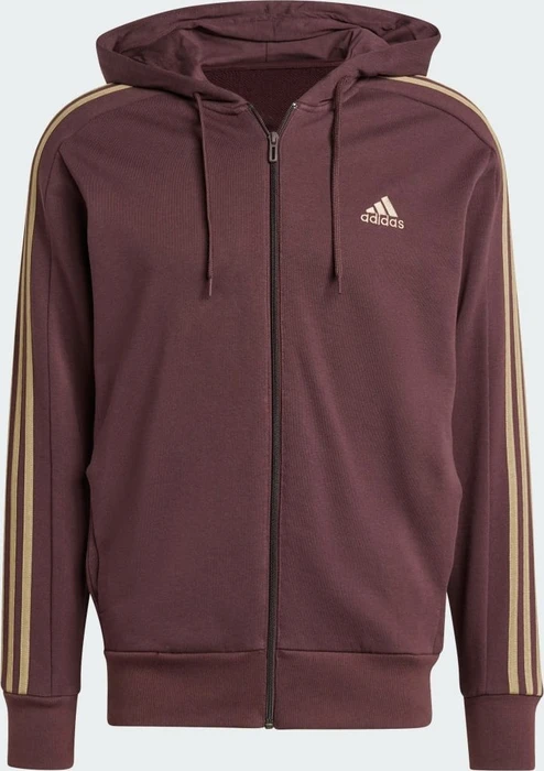 adidas Essentials French Terry 3-Streifen Hoodie shadow brown (Herren)