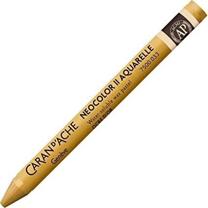 Caran d'Ache Neocolor II Aquarelle Wachskreide, goldocker, 10er-Pack