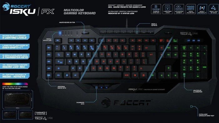 Roccat Isku FX schwarz, USB, DE