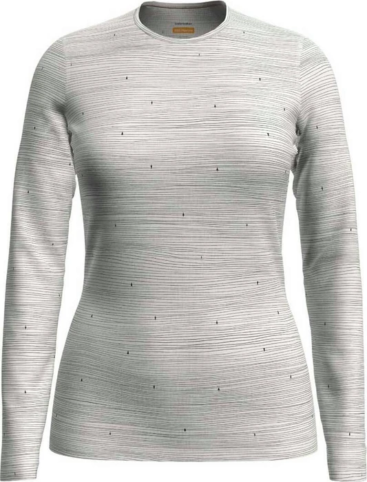 Icebreaker Merino 200 Oasis Ski Tracks Funktionsshirt langarm snow/midnight navy (Damen)