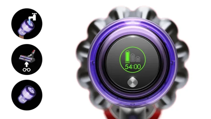 Dyson V11 Fluffy Akku-Handstaubsauger nickel/rot