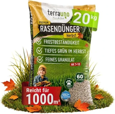 TerraUno Premium Herbst-Rasendünger, 20kg