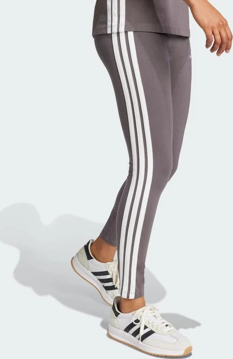 adidas Essentials 3-Streifen Cotton Leggings Hose lang grey strata/white (Damen)