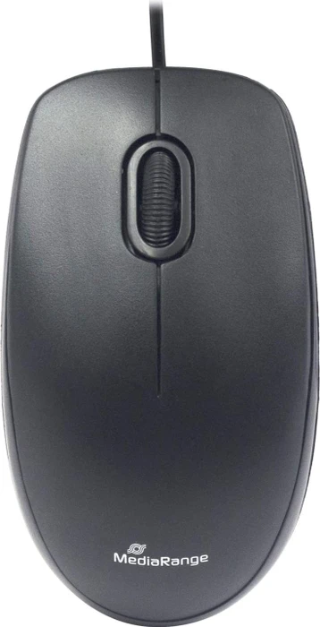 MediaRange Compact 3-Button Silent Optical Mouse schwarz, USB