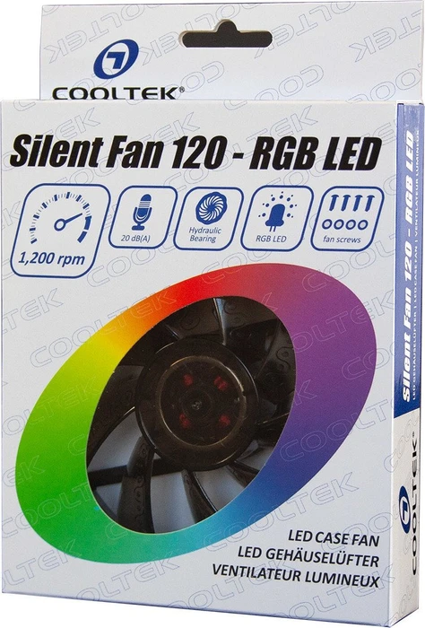 Cooltek Silent Fan 120 LED, RGB, 120mm