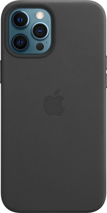 Apple Leder Case mit MagSafe für iPhone 12 Pro Max schwarz