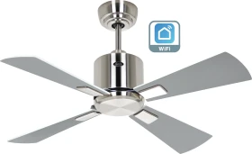 CasaFan Eco Neo III 92 BN-WE/LG WiFi Deckenventilator weiß/lichtgrau/chrom gebürstet