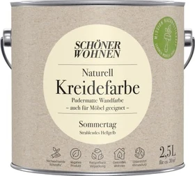Schöner Wohnen Naturell Kreidefarbe innen sommertag strahlendes hellgelb, 2.5l