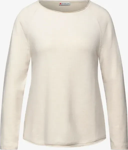 Street One Soft Melange Shirt langarm tusk cream mel. (Damen)