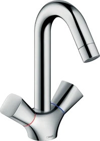 Hansgrohe Logis 2-Griff Waschtischarmatur 150 mit Zugstangen-Ablaufgarnitur chrom