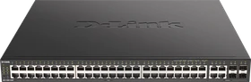 D-Link DGS-2000 Rackmount Gigabit Managed Switch, 48x RJ-45, 4x RJ-45/SFP, 370W PoE+ (DGS-2000-52MP)