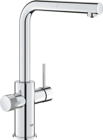 Grohe Blue Pure Minta Einzelarmatur mit herausziehbarem Mousseurauslauf chrom
