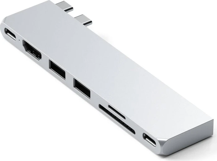 Satechi Pro Hub Slim Adapter, silver, 2x USB4 [Stecker]