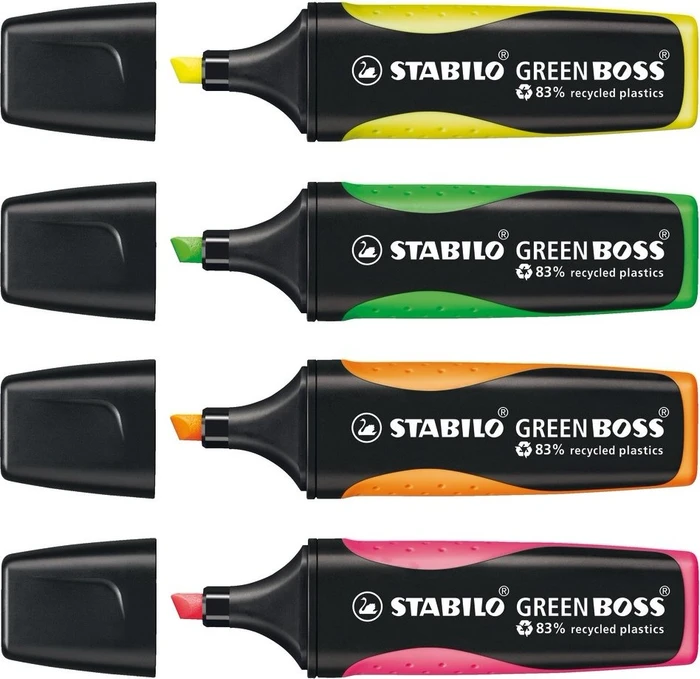 STABILO Green Boss sortiert, 4er-Set