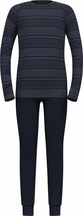 Odlo Active Warm Base Layer Set gray ridge melange (Junior)