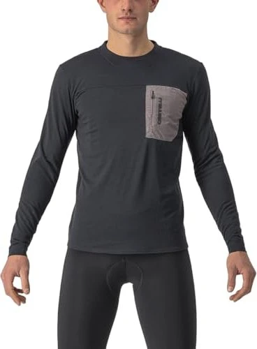 Castelli Unlimited Merino Trikot langarm light black/nickel gray (Herren)