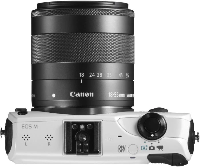 Canon EOS M weiß mit Objektiv EF-M 18-55mm 3.5-5.6 IS STM