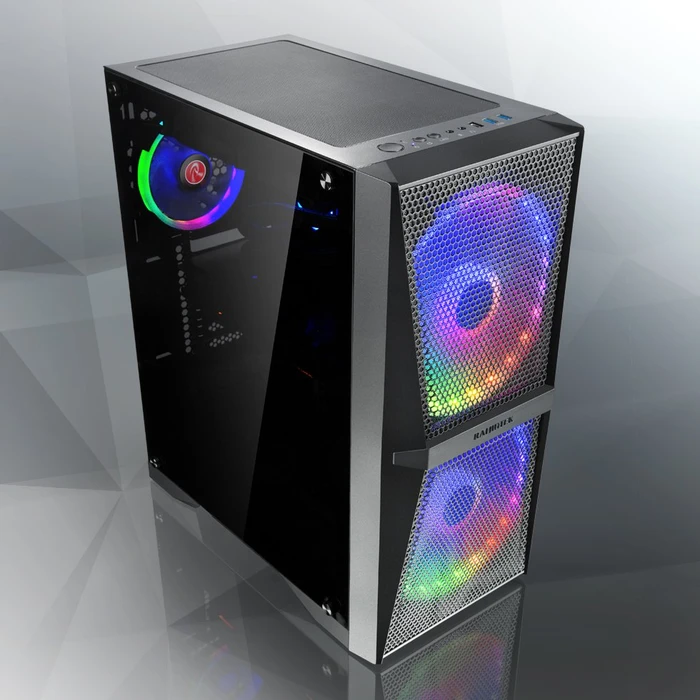 Raijintek Silenos MS Pro, schwarz, Glasfenster
