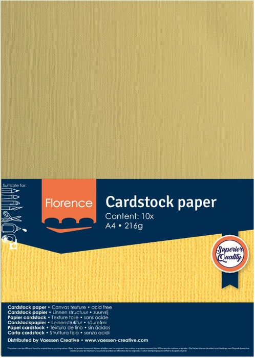 Vaessen Creative Tonkarton, A4, glatt, Salamander, 10 Blatt
