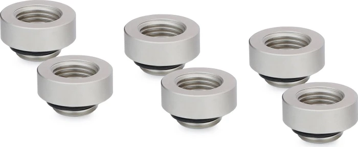 Thermal Grizzly DeltaMate Extender MF7, Verlängerung, G1/4", matt nickel, 6er-Pack