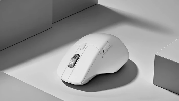 Keychron M6 All Silent Wireless Mouse weiß, 1K PixArt 3311, USB/Bluetooth