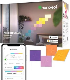 nanoleaf Canvas Smart Lighting LED Panel Erweiterungspack 1W, 4 Stück