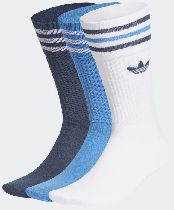 adidas Crew Socken white/true blue/crew navy, 3 Paare