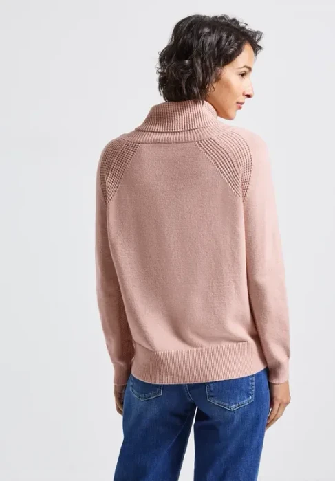Street One Stehkragen Pullover faded rose mel. (Damen)