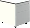 mauser Rollcontainer line, 1x Utensilienauszug, 1x Materialschublade, 1x Hängeregistratur, reinweiß/weiß/weißaluminium Vorschaubild