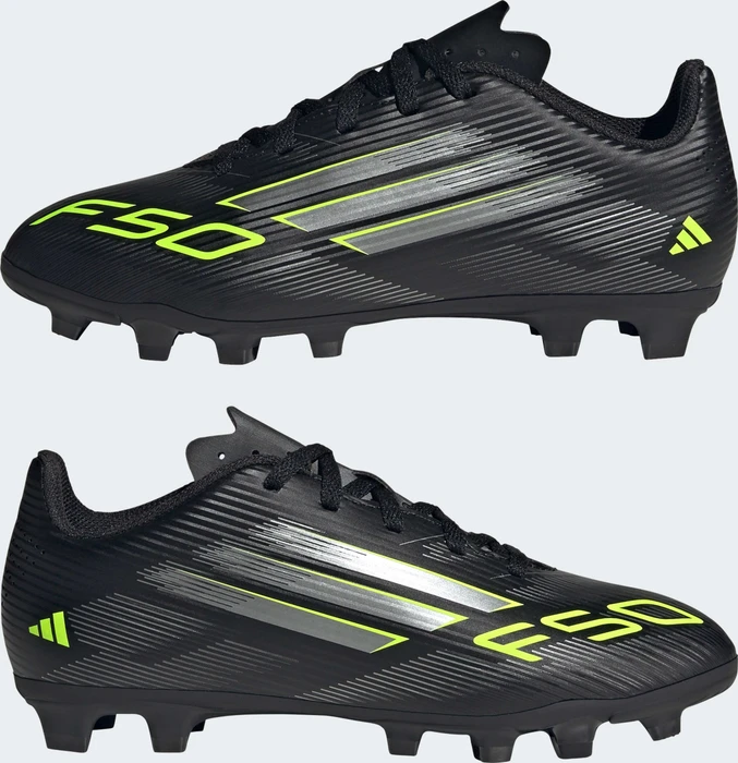 adidas F50 Club core black/iron metallic/lucid lemon (Junior)