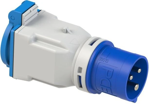PCE CEE-Adapter 16A 3p 6h auf Schutzkontaktsteckdose (dänisch) IP44