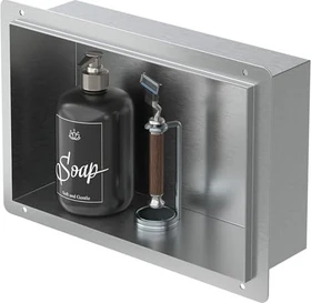 LuxeBath Duschnische 20x30cm Unterputz edelstahl silber